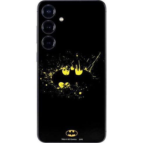 DC Comics Batman Logo Yellow Splash Galaxy S25 Skin